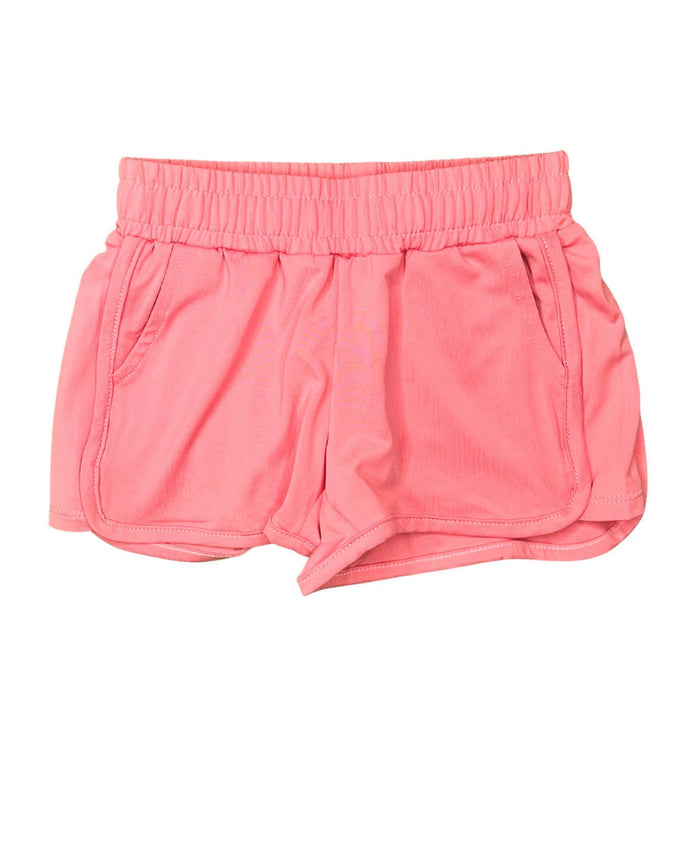 SALMON PINK STRETCHY SHORTS