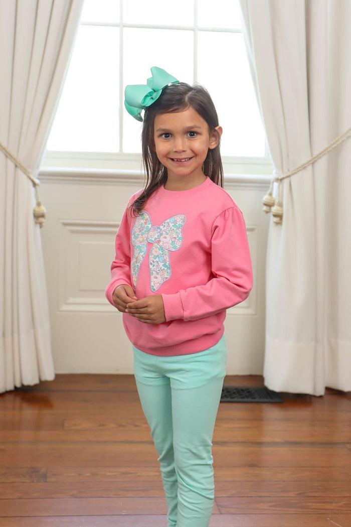 TROTTER STREET FRENCH TERRY PULLOVER BOW