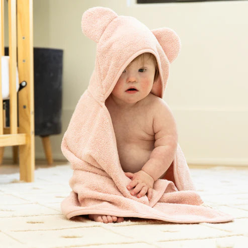 BELLA TUNNO HOODED TOWEL + BATH MITT BLUSH