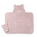 BELLA TUNNO HOODED TOWEL + BATH MITT ORCHID