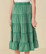 HAYDEN GIRLS TWO TONE WASHED TIERED SKIRT