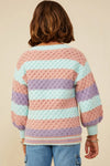 HAYDEN GIRLS COLOR BLOCK CHUNKY SWEATER