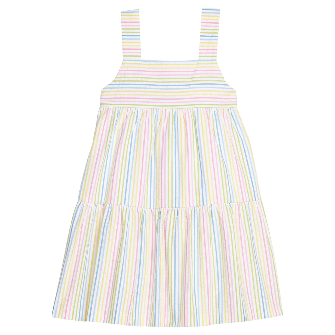 GEORGIA DRESS RAINBOW SEERSUCKER STRIPE