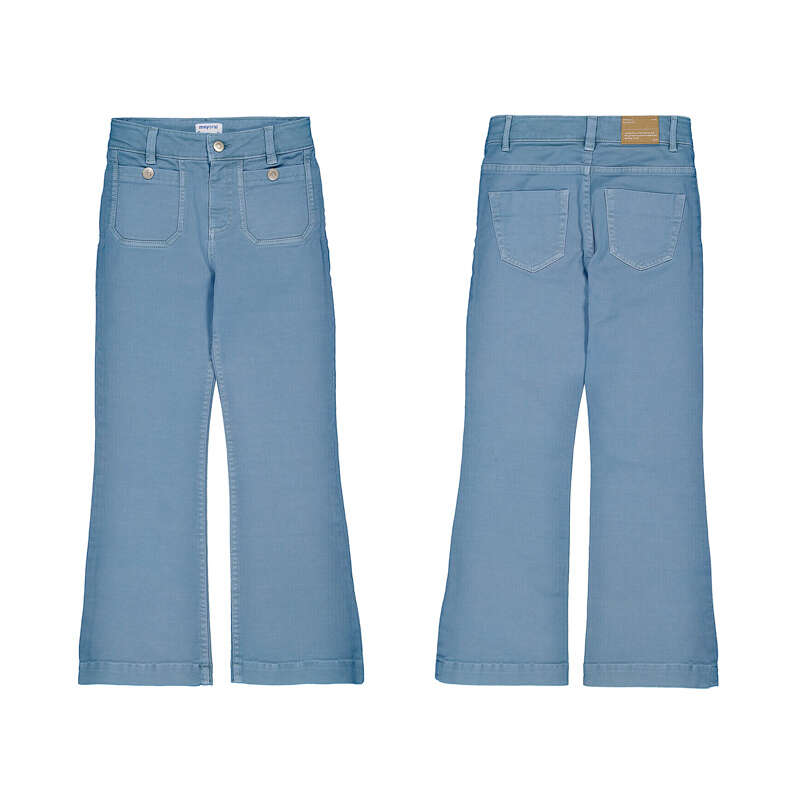 Mayoral Girls Iceberg Twill Flare Pant