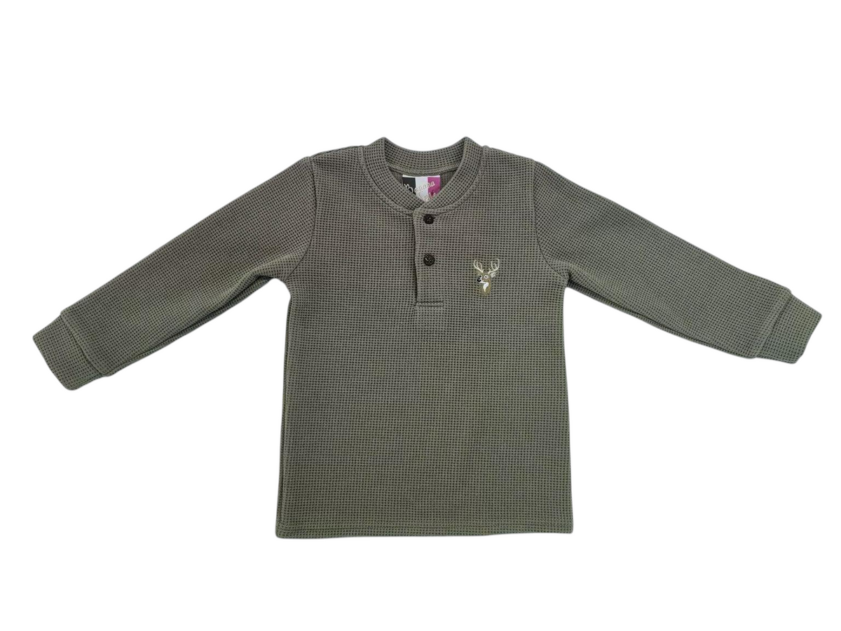 BANANA SPLIT BOYS HENLEY SHIRT DEER