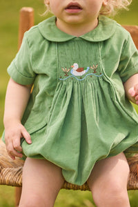 LITTLE ENGLISH CHEST SMOCKED BUBBLE MALLARD
