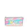 OMG ACCESSORIES GLAZED HEARTS CLEAR MINI POUCH