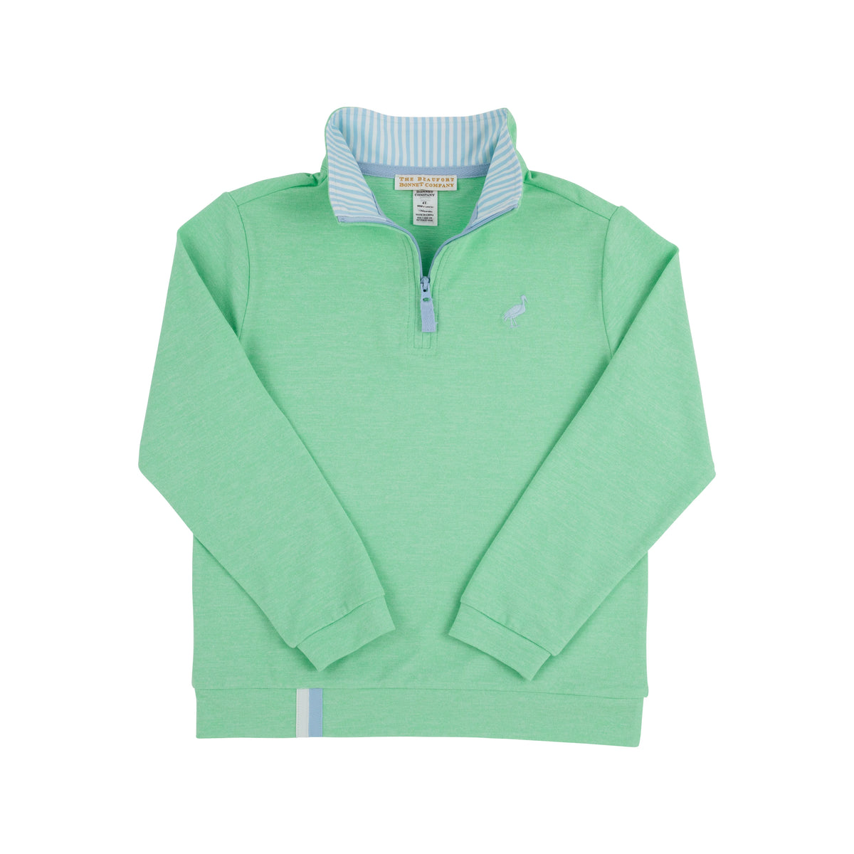TBBC PREPLETIC HAYWORD HALF ZIP GRACE BAY GREEN WITH BEALE STREET BLUE STREET e