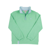 TBBC PREPLETIC HAYWORD HALF ZIP GRACE BAY GREEN WITH BEALE STREET BLUE STREET e