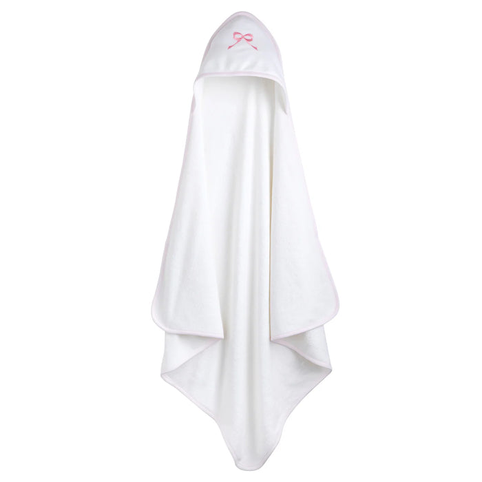 LITTLE ENGLISH HOODED TOWEL PINK BOW