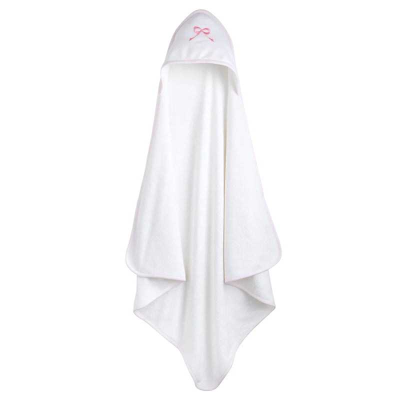 LITTLE ENGLISH HOODED TOWEL PINK BOW