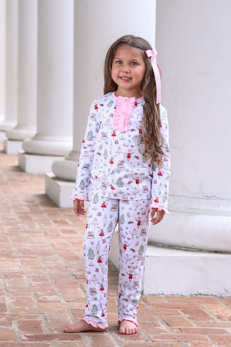 TROTTER STREET NUTCRACKER BALLET RUFFLE PAJAMA SET