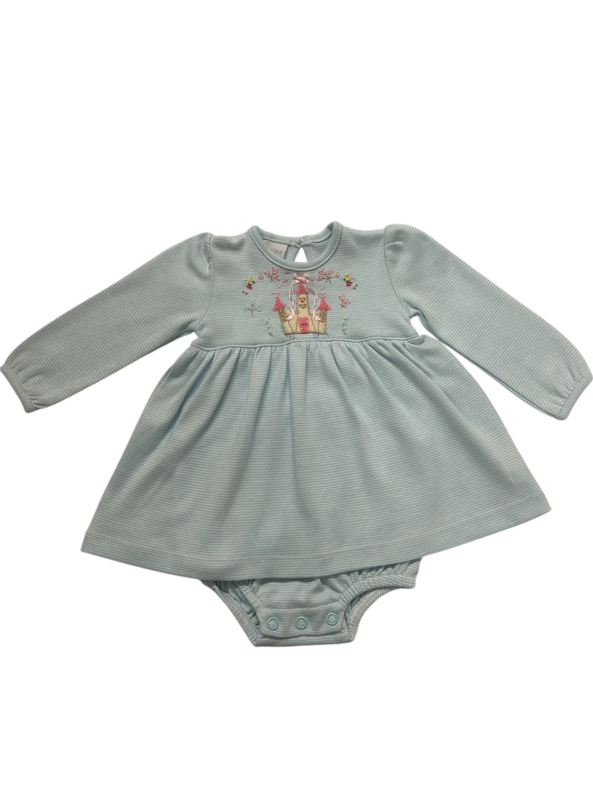 SQUIGGLES SWEET CASTLE L/S ONESIE DRESS