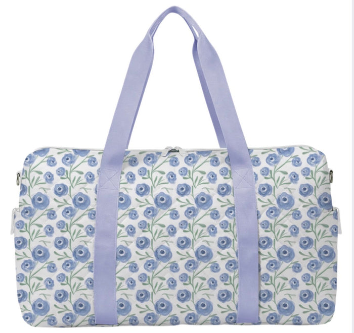 PURPLE POPPY QUILTED DUFFLE