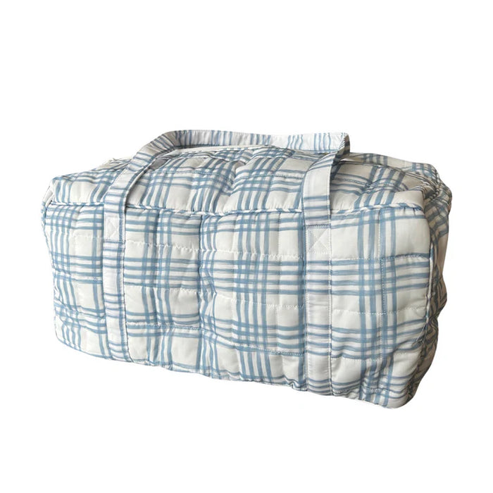 HAMNER HILL DAPPER BLUE PLAID DUFFLE