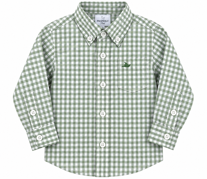 Southbound Dress Shirt Sage/White