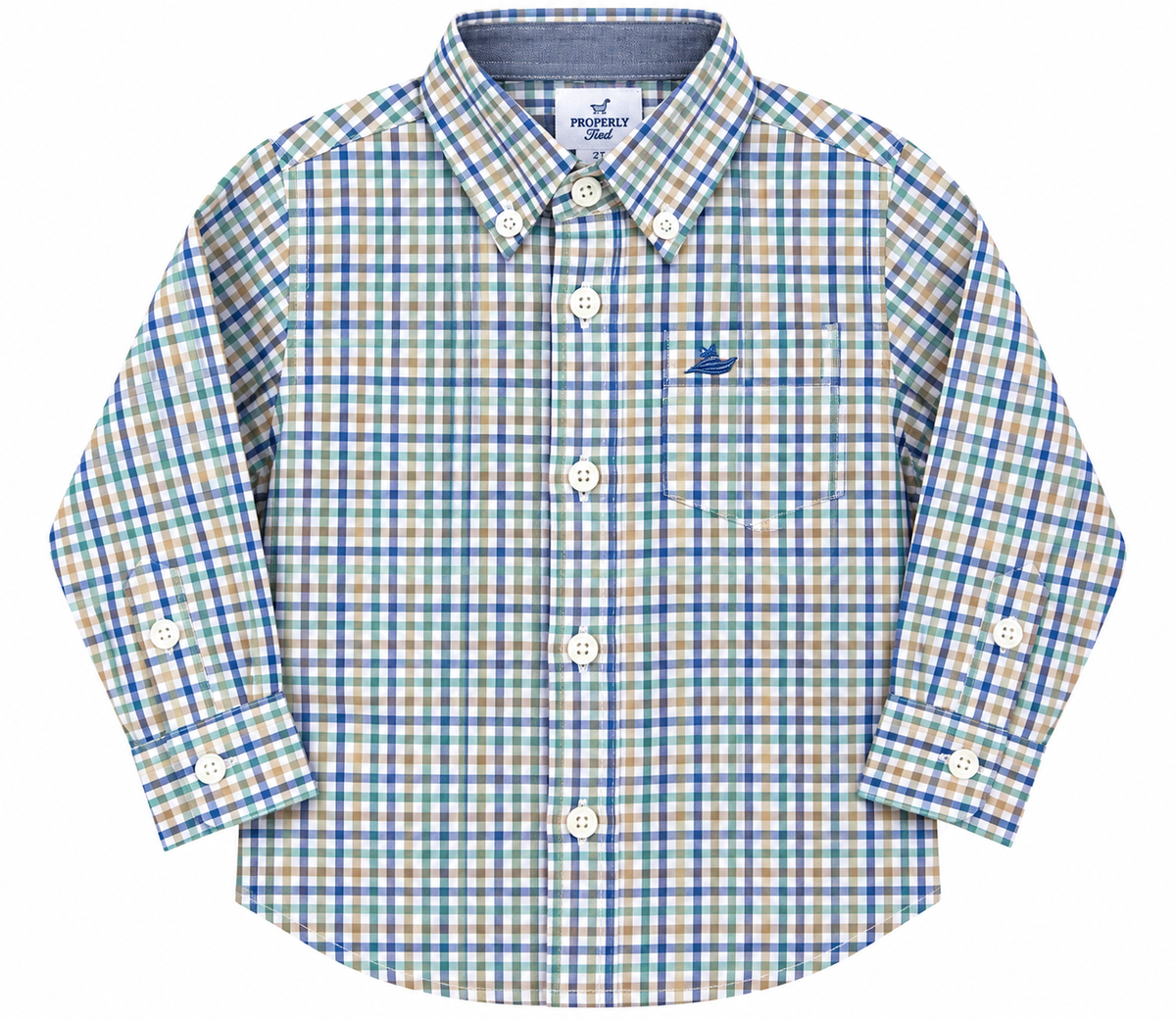 Southbound Dress Shirt Blue/Green/Tan