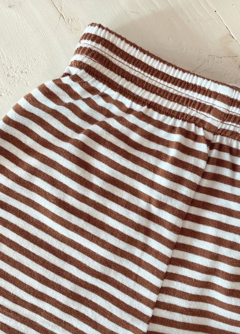 Mocha/White Stripe Short