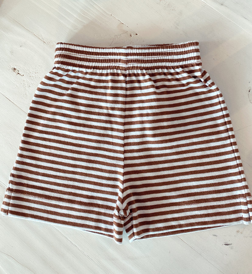 Mocha/White Stripe Short