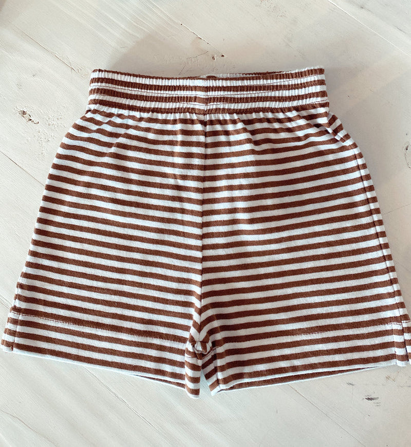 Mocha/White Stripe Short