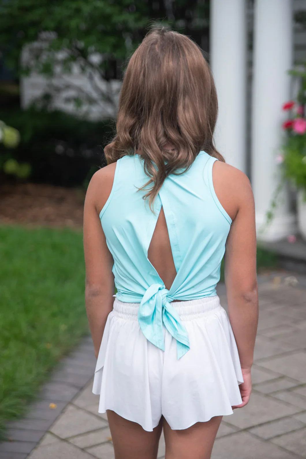 Tie Back Top - Blue