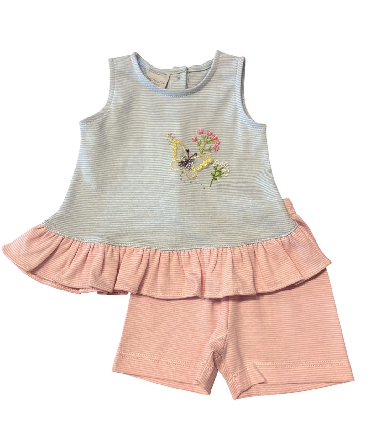 LACY WINGS SLEEVELESS TOP WITH SHORT