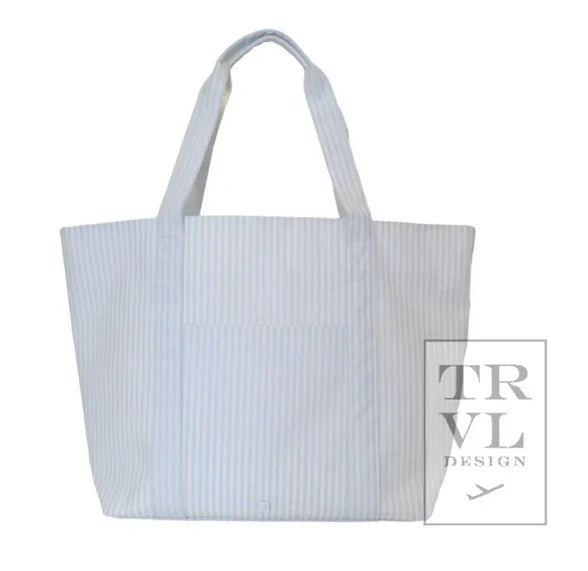 TRVL JUMBO TOTE BLUE STRIPE