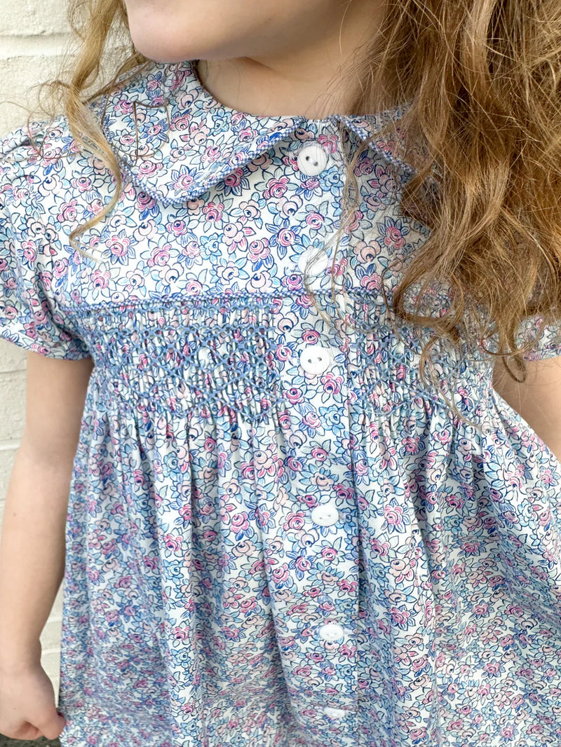 JAMES & LOTTIE ELLA SMOCKED FLORAL DRESS