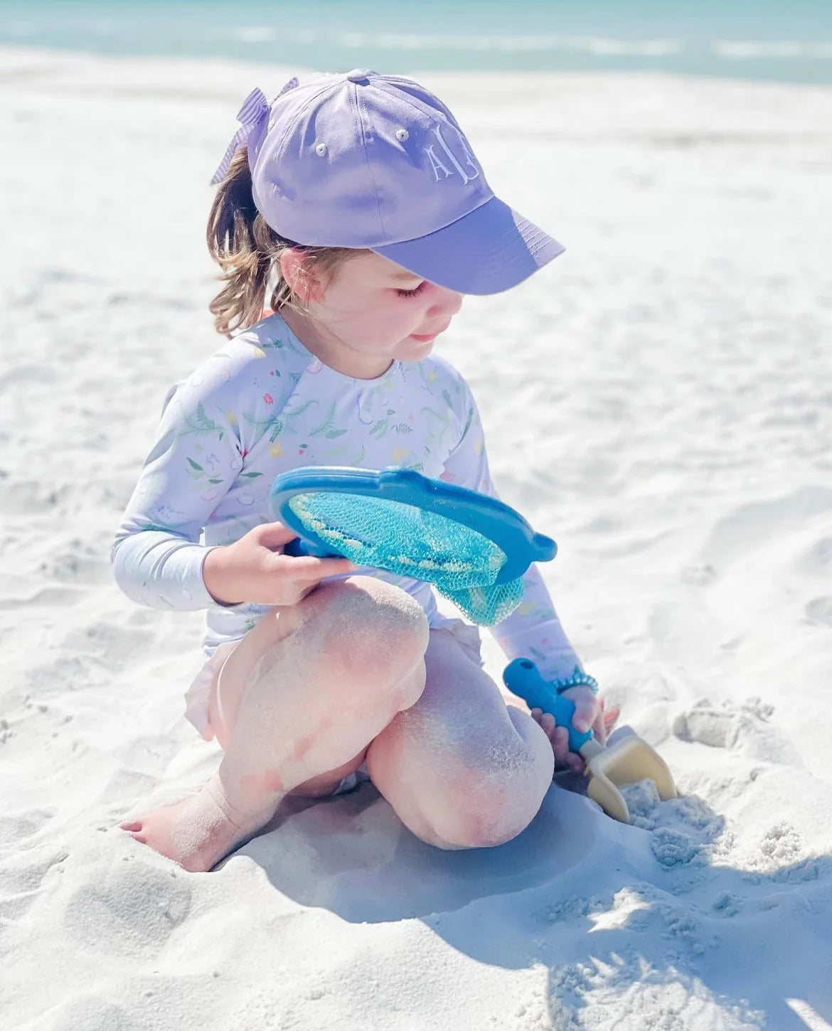 BITS & BOWS LAVENDER BASEBALL HAT WITH BOW BACK