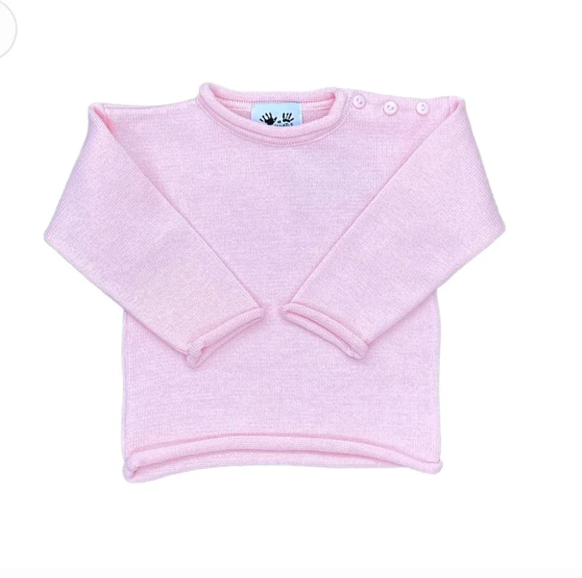 FINGERPRINTS ROLL NECK SWEATER PINK