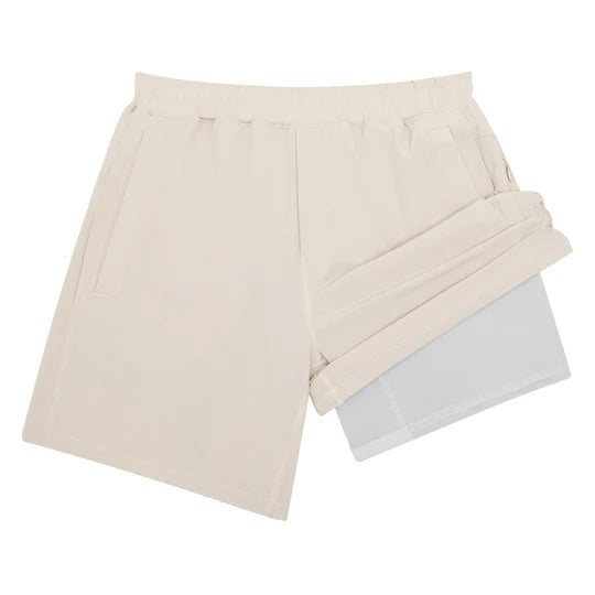 STONE KHAKI FB SHORTS