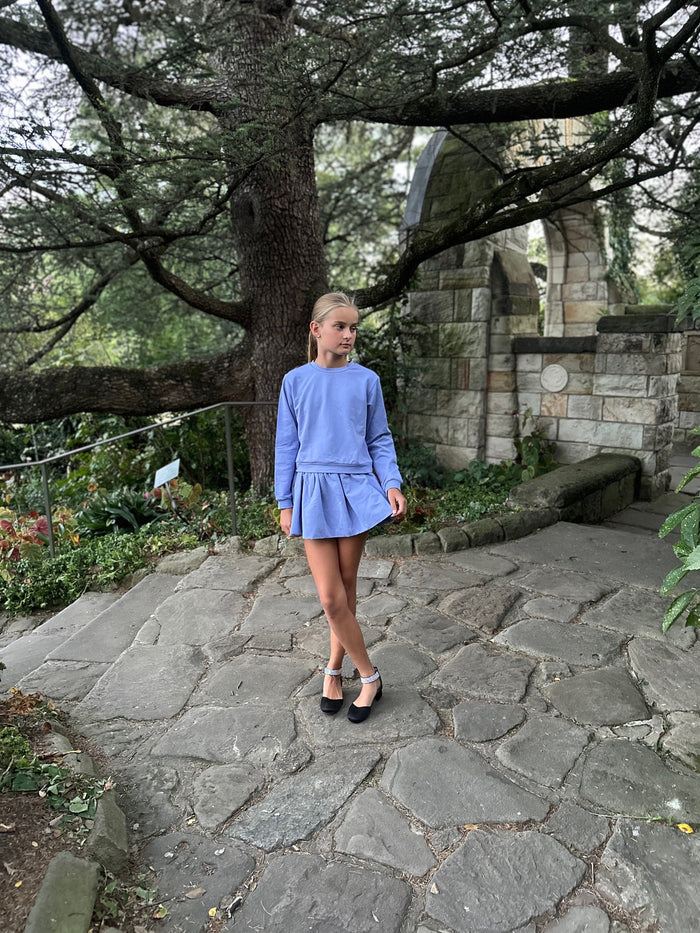 LITTLE OLIN BLUE GATHERED SKORT