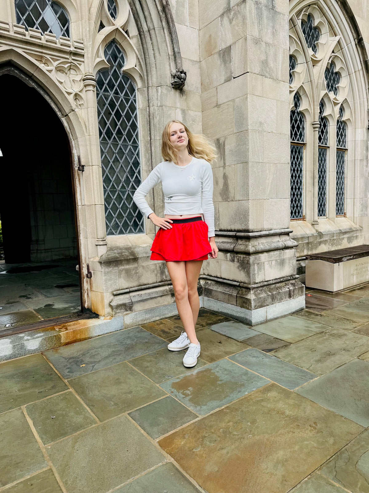 LITTLE OLIN WHITE RIBBED TOP