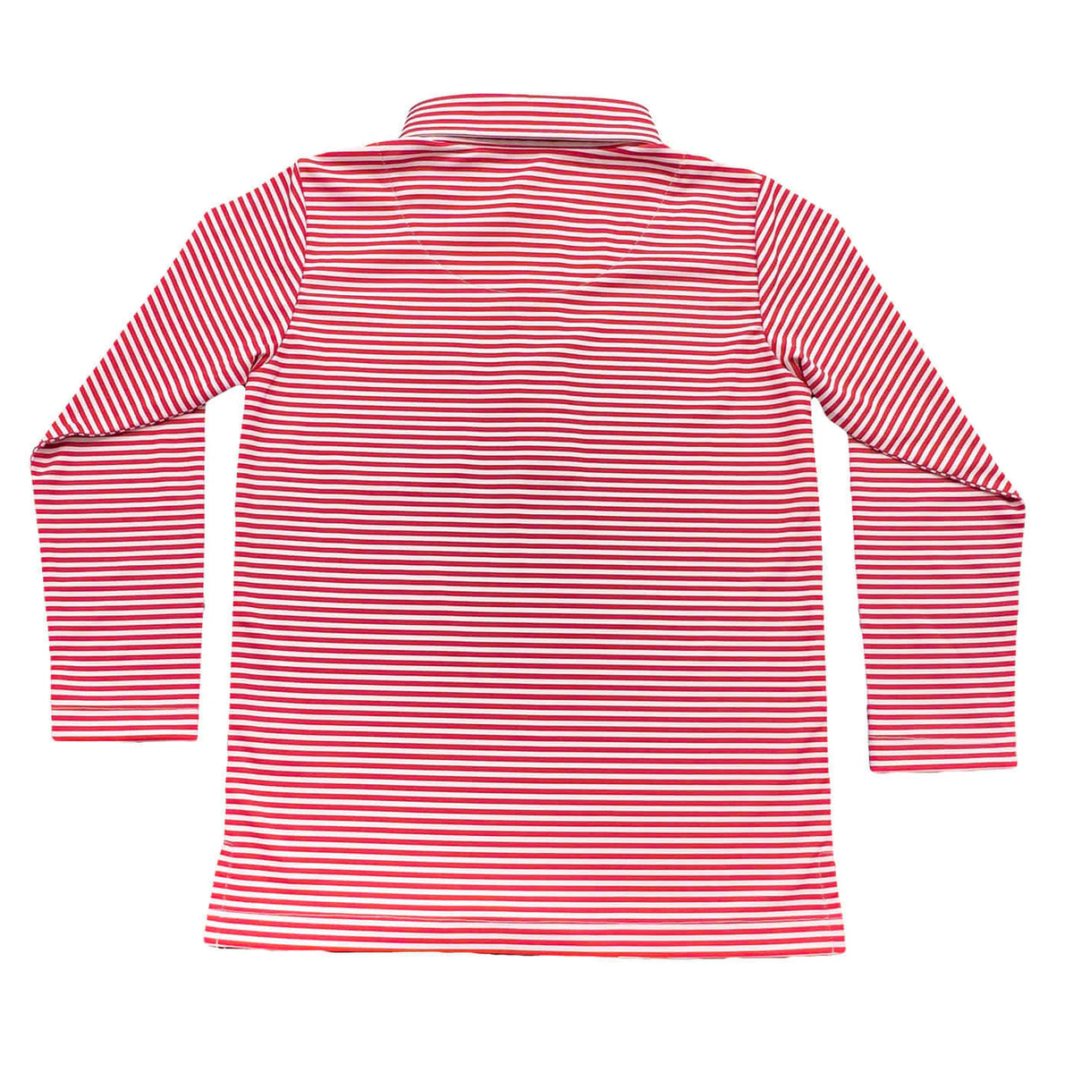 SALTWATER BOYS INSHORE PERFORMANCE POLO RED STRIPE