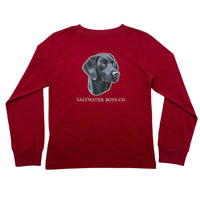 SALTWATER BOYS LS LAB HEAD GRAPHIC TEE