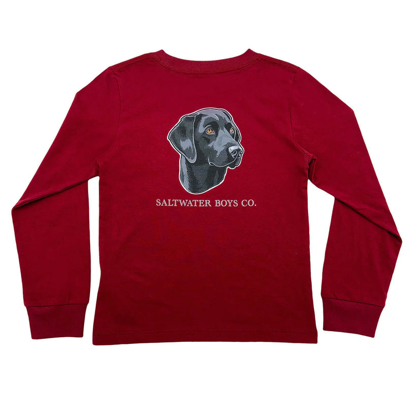 SALTWATER BOYS LS LAB HEAD GRAPHIC TEE
