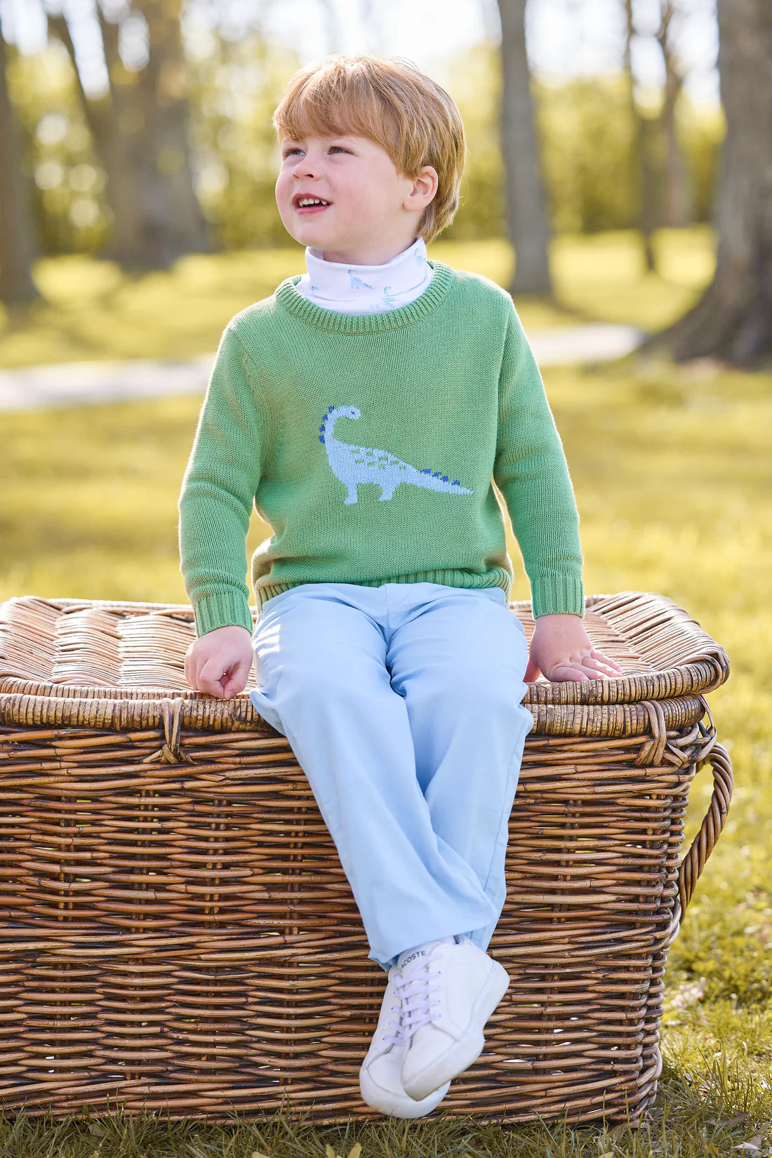 LITTLE ENGLISH INTARSIA SWEATER DINOSAUR