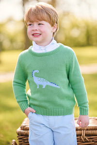 LITTLE ENGLISH INTARSIA SWEATER DINOSAUR