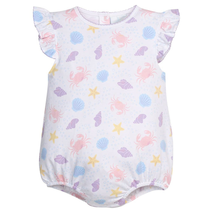 PRINTED ANGEL SLEEVE BUBBLE SEA SHELLS