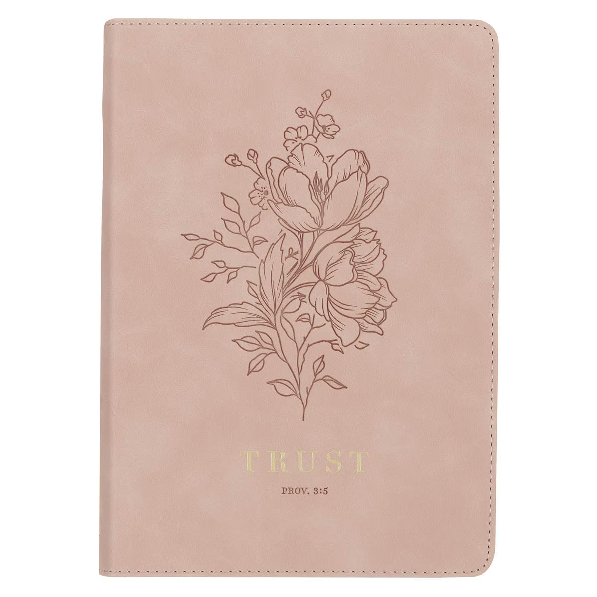 CHRISTIAN ART GIFTS JOURNAL BLUSH FAUX LEAHTER