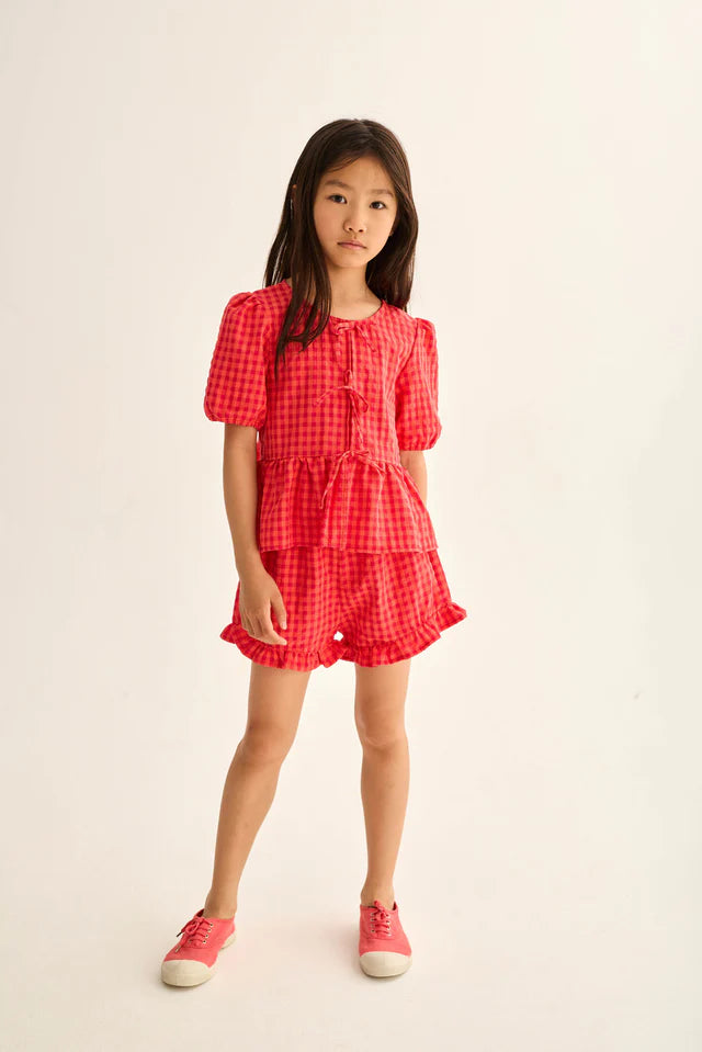 GINGHAM JOY SHORT SET