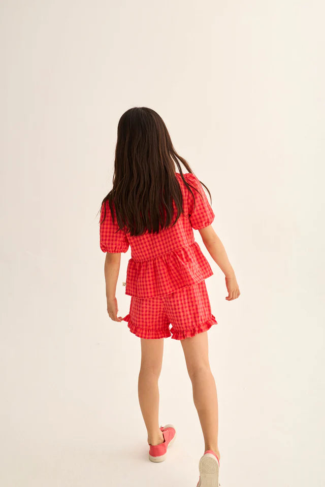 GINGHAM JOY SHORT SET
