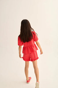 GINGHAM JOY SHORT SET