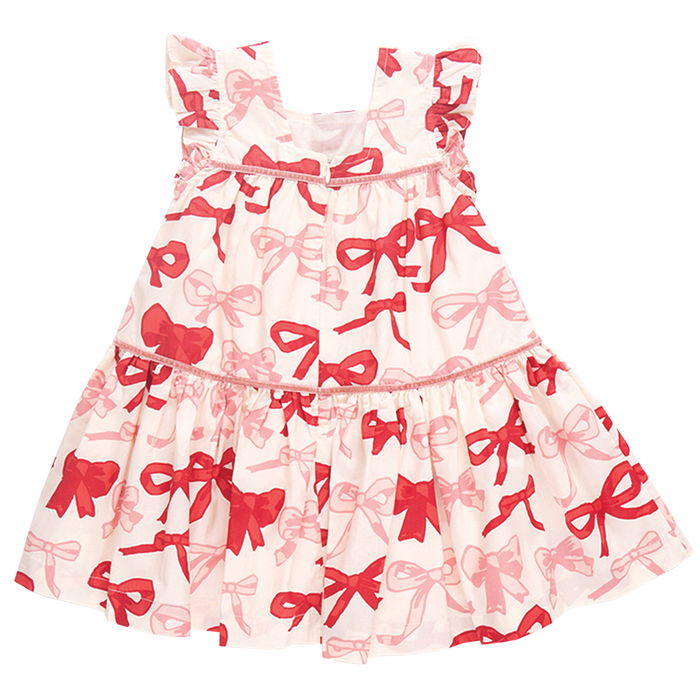 PINK CHICKEN BABY GIRLS CAMELIA DRESS VALENTINE BOWS