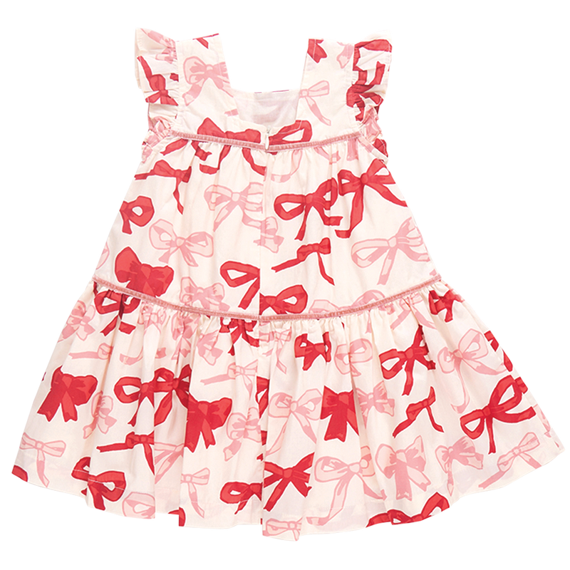 PINK CHICKEN BABY GIRLS CAMELIA DRESS VALENTINE BOWS