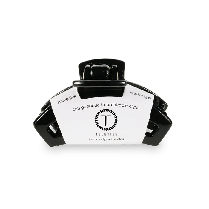 TELETIES OPEN JET BLACK TINY HAIR CLIP