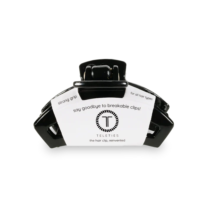 TELETIES OPEN JET BLACK TINY HAIR CLIP