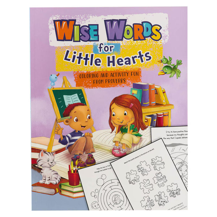 WISE WORDS FOR LITTLE HEARTS COLORING AND ACTIVITY BOOK