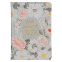 KJV LICHEN GRAY FLORAL HARDCOVER COMPACT BIBLE