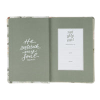KJV LICHEN GRAY FLORAL HARDCOVER COMPACT BIBLE